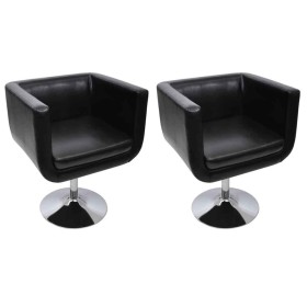 Bar stool 2 units black artificial leather by vidaXL, Armchairs - Ref: Foro24-160440, Price: 323,32 €, Discount: %