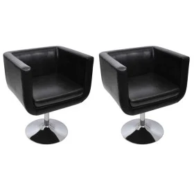 Bar stool 2 units black artificial leather by vidaXL, Armchairs - Ref: Foro24-160440, Price: 317,64 €, Discount: %