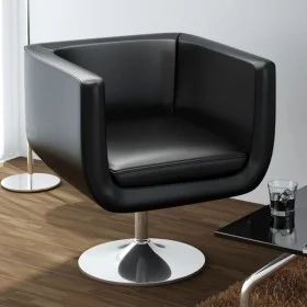 Black synthetic leather kitchen stool by vidaXL, Armchairs - Ref: Foro24-240041, Price: 161,89 €, Discount: %