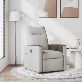 Sillón reclinable de tela gris nube Sillón reclinable de tela gris nube