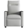 Sillón reclinable de tela gris nube