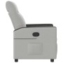 Sillón reclinable de tela gris nube