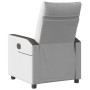 Sillón reclinable de tela gris nube