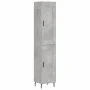 Aparador de madera contrachapada gris hormigón 34,5x34x180 cm de vidaXL, Aparadores - Ref: Foro24-3200469, Precio: 100,73 €, ...