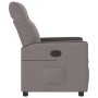 Sillón reclinable de tela gris taupe