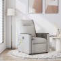 Sillón de masaje reclinable de tela gris nube