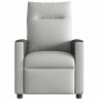 Sillón de masaje reclinable de tela gris nube
