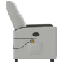 Sillón de masaje reclinable de tela gris nube