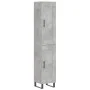 Aparador de madera contrachapada gris hormigón 34,5x34x180 cm de vidaXL, Aparadores - Ref: Foro24-3200477, Precio: 101,72 €, ...