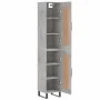 Aparador de madera contrachapada gris hormigón 34,5x34x180 cm de vidaXL, Aparadores - Ref: Foro24-3200477, Precio: 101,72 €, ...