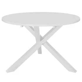 White MDF dining table 120x75 cm by vidaXL, Kitchen and dining tables - Ref: Foro24-247632, Price: 242,36 €, Discount: %