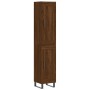 Aparador alto madera contrachapada roble marrón 34,5x34x180 cm