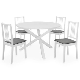 Esszimmermöbel-Set 5-teilig aus weißem MDF von vidaXL, Möbelsets für Küchen und Esszimmer - Ref: Foro24-276403, Preis: 472,11...