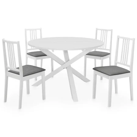 Esszimmermöbel-Set 5-teilig aus weißem MDF von vidaXL, Möbelsets für Küchen und Esszimmer - Ref: Foro24-276403, Preis: 473,94...