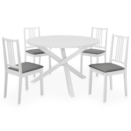 Esszimmermöbel-Set 5-teilig aus weißem MDF von vidaXL, Möbelsets für Küchen und Esszimmer - Ref: Foro24-276403, Preis: 472,11...