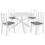 Esszimmermöbel-Set 5-teilig aus weißem MDF von vidaXL, Möbelsets für Küchen und Esszimmer - Ref: Foro24-276403, Preis: 473,94...