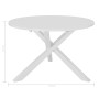 Esszimmermöbel-Set 5-teilig aus weißem MDF von vidaXL, Möbelsets für Küchen und Esszimmer - Ref: Foro24-276403, Preis: 472,11...