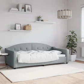 Light gray fabric sofa bed 90x190 cm by vidaXL, Beds and slatted bases - Ref: Foro24-354193, Price: 181,03 €, Discount: %