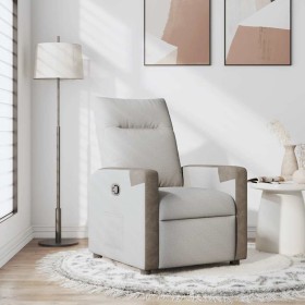 Sillón reclinable de tela gris nube Sillón reclinable de tela gris nube