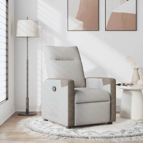 Sillón reclinable de tela gris nube Sillón reclinable de tela gris nube
