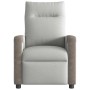 Sillón reclinable de tela gris nube