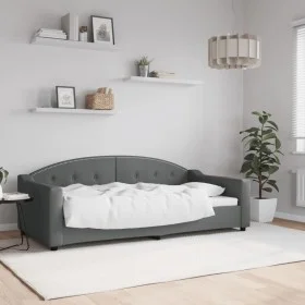 Dark gray fabric sofa bed 90x190 cm by vidaXL, Beds and slatted bases - Ref: Foro24-354194, Price: 181,03 €, Discount: %