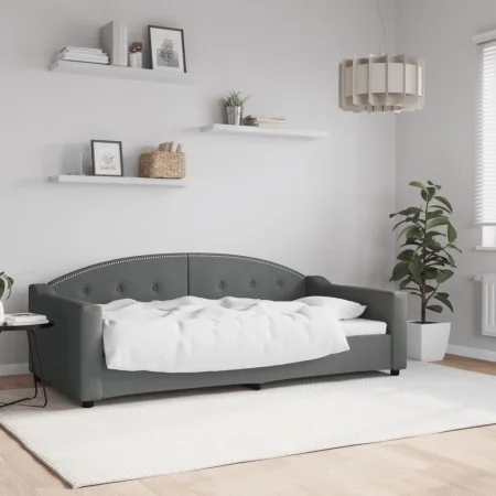 Dark gray fabric sofa bed 90x190 cm by vidaXL, Beds and slatted bases - Ref: Foro24-354194, Price: 181,03 €, Discount: %