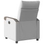 Sillón reclinable de tela gris nube