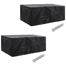 Gartenmöbelbezug 2-teiliges Set Rattan für 8 Personen 10 Ösen von vidaXL, Abdeckungen für Gartenmöbel - Ref: Foro24-279121, P...