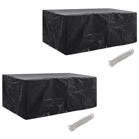 Funda de muebles de jardín 2 uds set ratán 8 personas 10 ojales by vidaXL, Garden furniture covers - Ref: Foro24-279121, Pric...