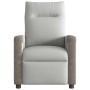 Sillón de masaje reclinable de tela gris nube