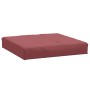 Cojín para sofá de palets tela rojo tinto melange 60x60x9,5 cm