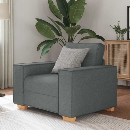 Sillón sofá de tela gris oscuro de 60 cm