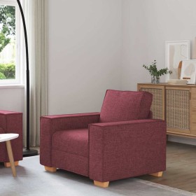 Sillón de tela color rojo vino 60 cm