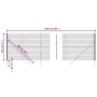 Anthrazitgrauer verzinkter Stahldrahtzaun 2,2x25 m von vidaXL, Zaunpaneele - Ref: Foro24-154223, Preis: 267,79 €, Rabatt: %