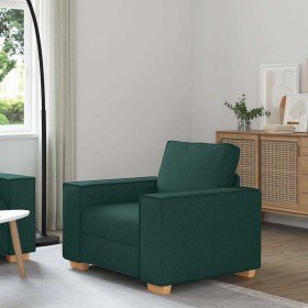 Sillón Sofá Tela Verde Oscuro 60 cm