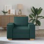 Sillón Sofá Tela Verde Oscuro 60 cm