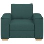 Sillón Sofá Tela Verde Oscuro 60 cm