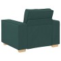 Sillón Sofá Tela Verde Oscuro 60 cm