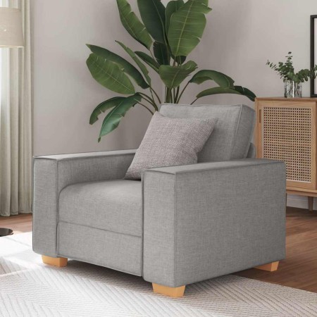 Sillón sofá de tela gris nube de 60 cm