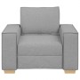 Sillón sofá de tela gris nube de 60 cm