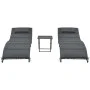 Folding garden furniture set 3 pieces gray synthetic rattan by vidaXL, Loungers - Ref: Foro24-44815, Price: 229,69 €, Discoun...