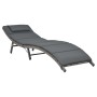 Set de muebles de jardín plegables 3 pzas ratán sintético gris de vidaXL, Tumbonas - Ref: Foro24-44815, Precio: 232,45 €, Des...
