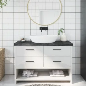 Encimera de baño madera tratada marrón oscuro 120x40x(2-6) cm de vidaXL, Encimeras - Ref: Foro24-3156236, Precio: 85,96 €, De...