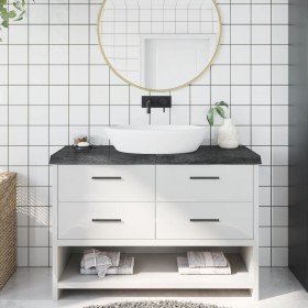 Encimera de baño madera tratada marrón oscuro 120x40x(2-6) cm de vidaXL, Encimeras - Ref: Foro24-3156236, Precio: 87,02 €, De...