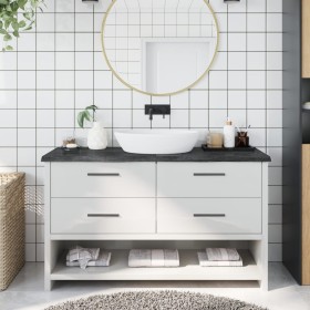 Dark brown treated wood bathroom countertop 140x30x(2-4) cm by vidaXL, Countertops - Ref: Foro24-3156241, Price: 67,95 €, Dis...