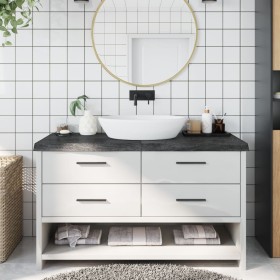 Encimera de baño madera tratada marrón oscuro 140x60x(2-6) cm de vidaXL, Encimeras - Ref: Foro24-3156248, Precio: 134,24 €, D...