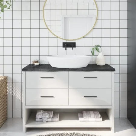 Dark brown treated wood bathroom countertop 120x60x(2-4) cm by vidaXL, Countertops - Ref: Foro24-3156239, Price: 97,20 €, Dis...
