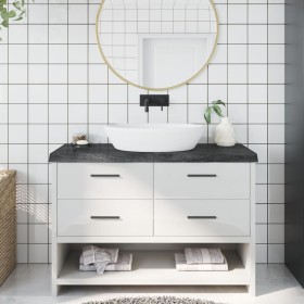 Dark brown treated wood bathroom countertop 120x50x(2-6) cm by vidaXL, Countertops - Ref: Foro24-3156238, Price: 101,28 €, Di...