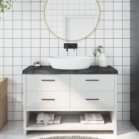 Encimera de baño madera tratada marrón oscuro 120x50x(2-6) cm de vidaXL, Encimeras - Ref: Foro24-3156238, Precio: 100,01 €, D...